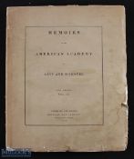 USA – Memoirs of the American Academy of Arts and Sciences, New Series Vol 2 1846 with contributions