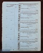 Complete Sheet Of Five 1830s Railway Tickets - York And North Midland Railway 1839 2nd Class paper