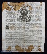 English Civil Wars 1640s Poster (Broadside) Exhorting people to keep faith with God and their