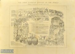 1875 First Railway Jubilee in the World Print Holden at Darlington Sept 27th 1875 with tears along