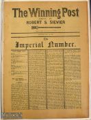 1910 The Winning Post ‘The Imperial Number’ Newspaper by Robert S. Sievier dated Saturday May 14 a