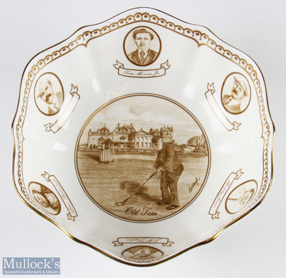 Bill Waugh Millennium Golf Collection Aynsley Bone China Bowl – ltd ed no. 72/2000 featuring Old Tom - Image 2 of 2