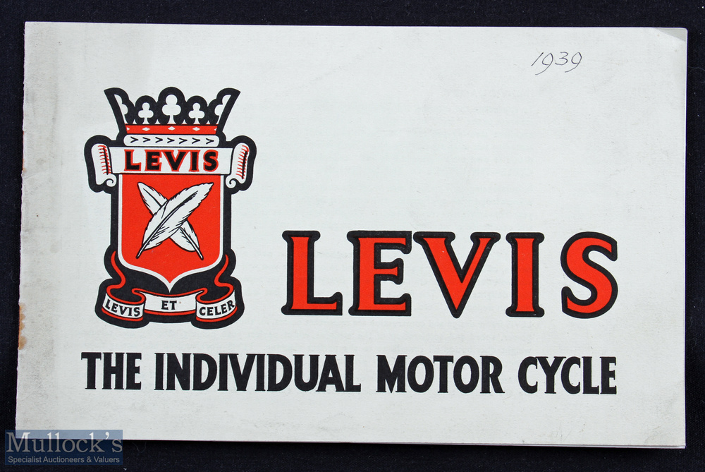 Levis The Individual Motor Cycle. 1939 Sales Catalogue a 10 page catalogue illustrating and