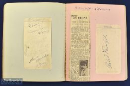 Cricket Autographs – including Bryan Valentine (1908-1983), Albert Percy (Tich) Freeman (1888-