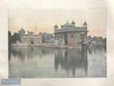 India – Golden Temple Steel Engraving Original 19th century colour steel engraving of the holiest