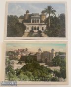 India Lahore Postcards c1900s - original set of (2) postcard showing Sikh monuments of Lahore