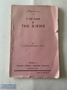 India - A brief account of the Sikhs Book by Ganda Singh c1950s, rare induction into Sikhism by
