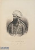 India - Original 19th century steel engraving of Dost Mohamed Khan of Afghanistan published in