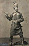 India & Punjab – Punjab Cavalry A vintage antique postcard showing a Punjab cavalry soldier wielding