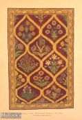 India – Lahore Woollen Carpet Print circa 19th century measures 10x14” approx.