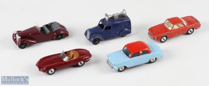 Dinky and Corgi Diecast Selection Dinky speaker van in blue and Alvis roadster, repainted with