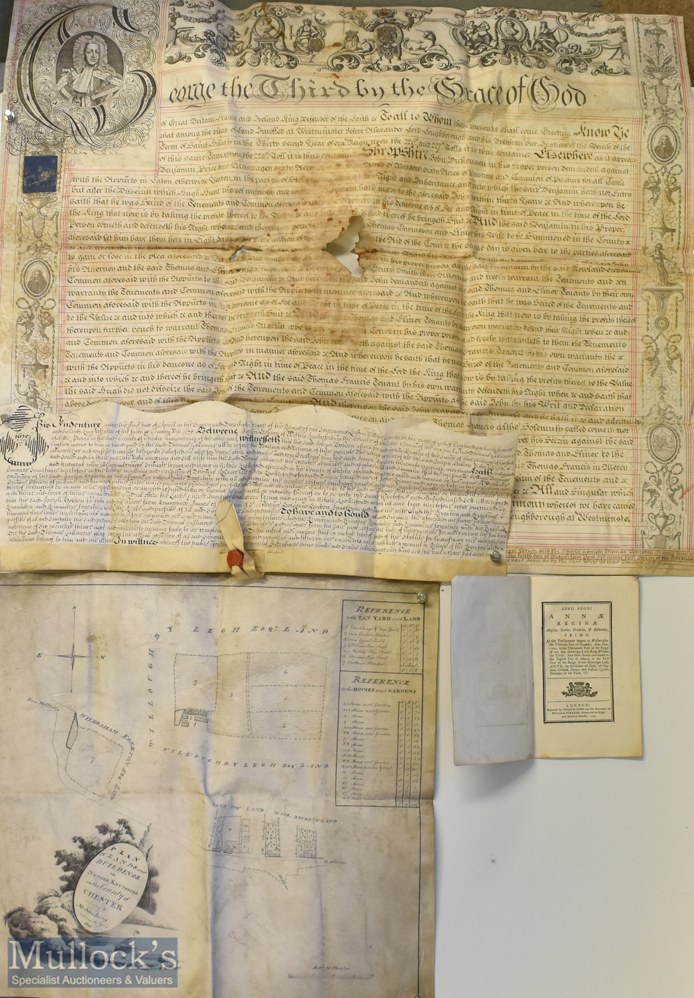 Mixed Selection of Indentures and Deeds covering Cheshire, Shropshire, Devonshire, Arden, Lancashire