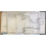WWII Shipping Maps Date 1939 to 1941 of Dartmouth Harbour, Bristol Channel, Trevose Head to Dodman