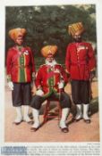 India Military Colour Print - Original colour print showing officers of the 15th Ludhiana Sikh