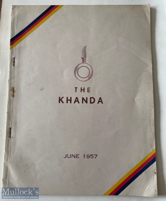 India - c1957 original military booklet the Khanda, the Sikh light infantry newsletter c1957