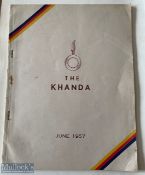 India - c1957 original military booklet the Khanda, the Sikh light infantry newsletter c1957