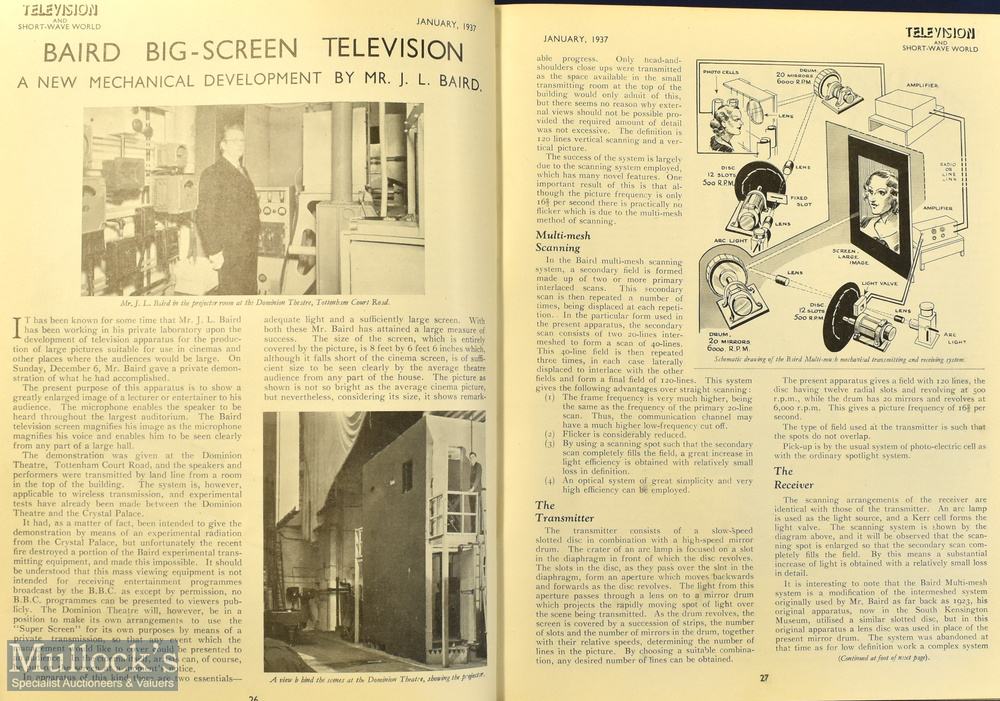 Early Television 1936 & 37 “Television and Short-Wave World” Monthly magazines bound into Annuals by - Image 6 of 6