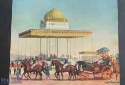 India – c1911 Delhi Coronation original vintage colour print showing the coronation of King George