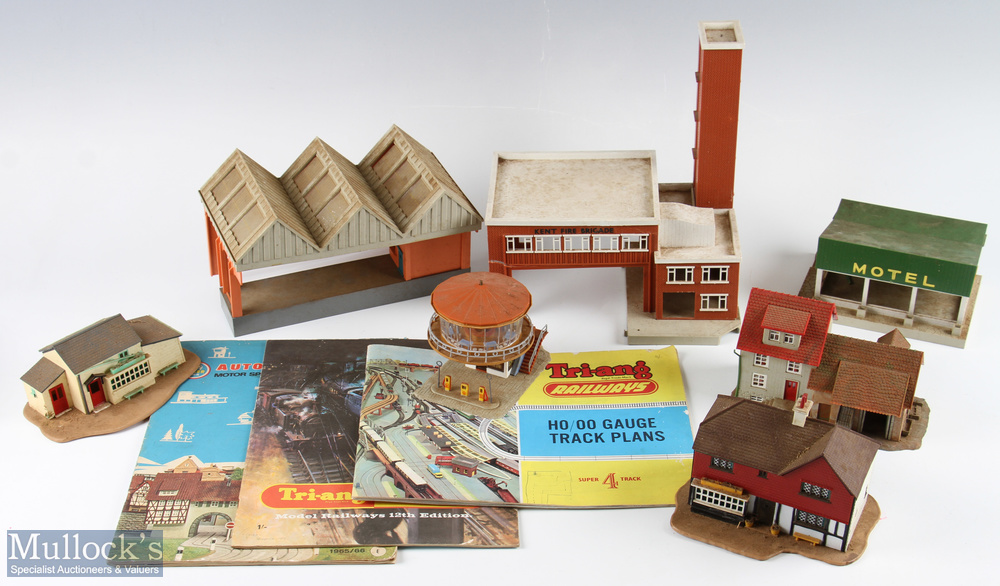 3 Boxes of Mixed Model Railway Buildings in mixed conditions with some by Triang, Hornby, Faller