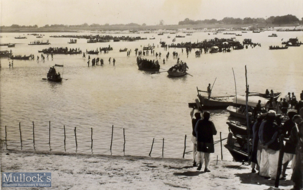 Mahatma Gandhi – Photograph depicting ‘Seeking to bathe in sacred waters’ following the ashes of