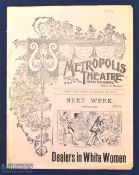 Theatre USA – Scarce Metropolis Theatre Advertising Brochure 1904 featuring Dealers in White