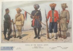 India – c1900s Original print Types of the Indian Army depicting 15th ludhiana Sikhs, Sikh Bengal