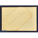 Autograph – Winston Churchill (1874-1965) British Prime Minister Signed Cutting signed in pencil