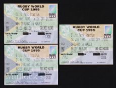 1995 Rugby WC in South Africa, Wales match tickets (3): For the games v NZ (2) and Ireland, good