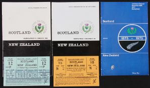 Scotland v New Zealand Rugby Programmes & Tickets (5): Magazine style issues for the Murrayfield