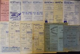 Selection of Hertford Town home match football programmes to include 1925/26 Hoddesdon, 1946/47