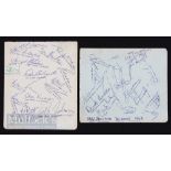 Autographs, 1963-4 Rugby All Blacks (Qty): Two large autograph book pages with the famous names of