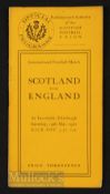 Rare 1921 Scotland v England Rugby Programme: A lovely issue, for England’s first Inverleith visit