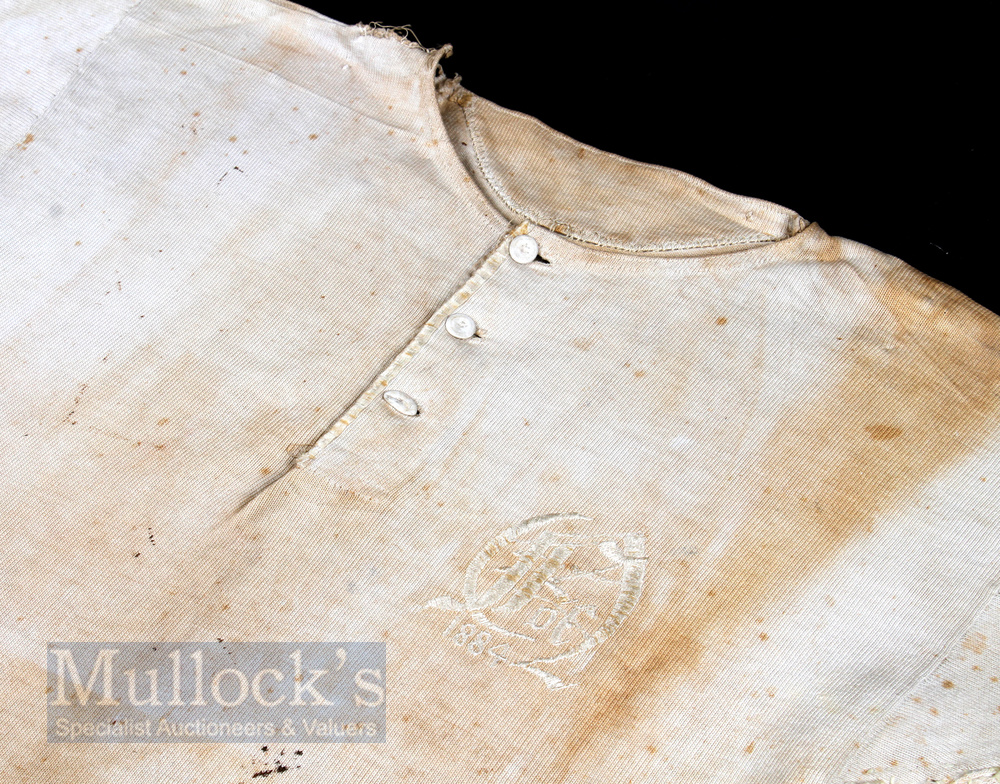 Very Rare 1884 North of England Rugby Jersey from the North v South England Rugby Trial Match: