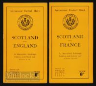 1948 Scottish Home Rugby Programmes (2): The games v France and v England, in their first official