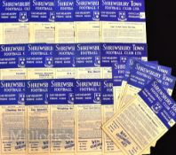 1958/59 Shrewsbury Town home football programmes features numbers include 1, 2, 3, 4, 5, 6, 7, 8,