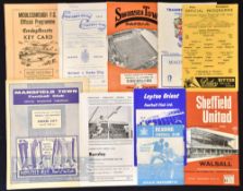 Football League Cup match programmes to include 1961/62 Middlesbrough v Crewe Alexandra, Mansfield