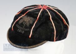 Very rare 1910 British Lions (Anglo-Scottish side) Rugby Tour to Argentina Cap: now recognised as