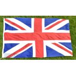 England banner/flag overall size approximately 5’ x 3’ featuring the St George cross; also a UK
