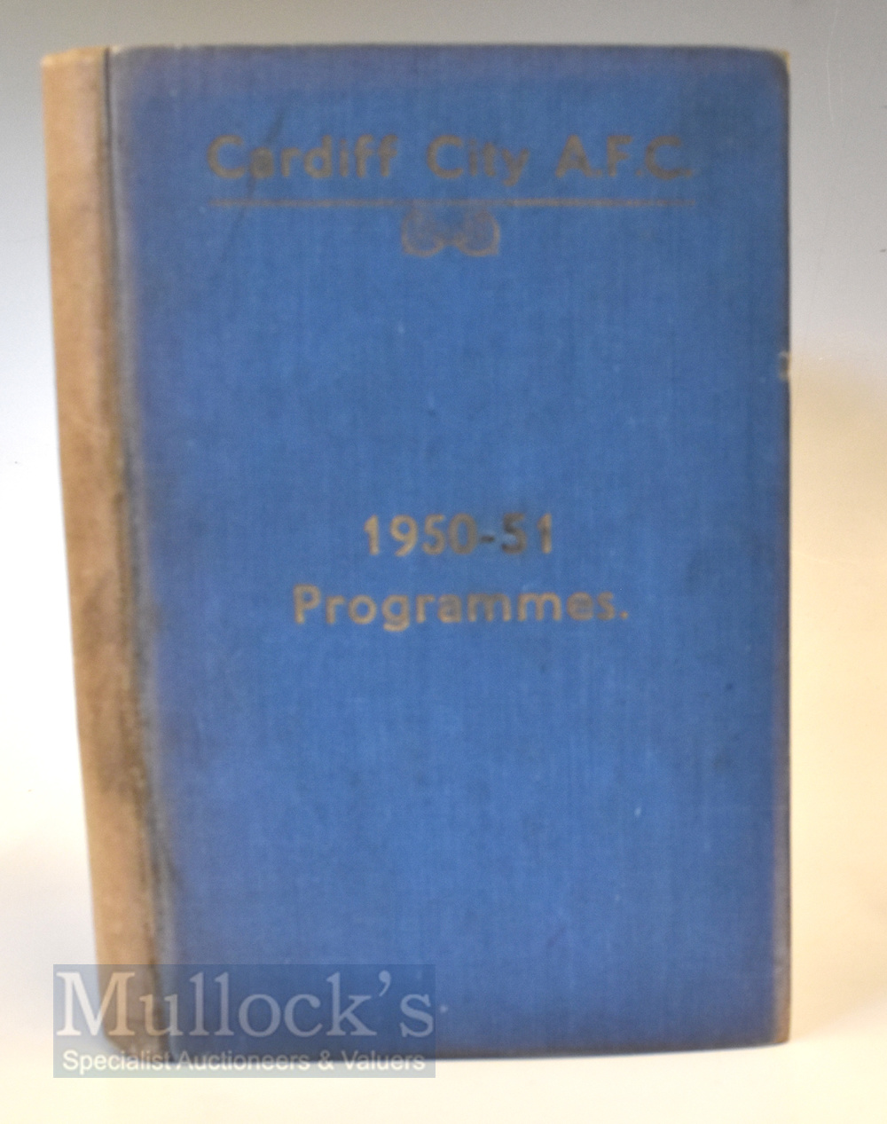 1950/51 Hardbound volume Cardiff City home match programmes Div 2 matches (21) to include Manchester
