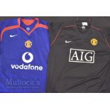 Manchester Utd away match replica shirts, all XL, short sleeves, 2002/03 blue/silver lettering