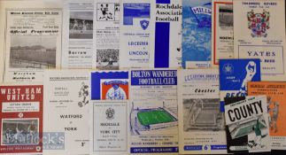 Selection of Football League Cup football programmes to include 1960/61 Wrexham v Blackburn