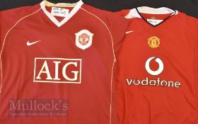 Manchester Utd red home match replica shirts, all XL size with short sleeves, 2004/05 Nike
