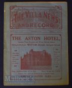 1919/20 Aston Villa v West Bromwich Albion (Championship season) Div. 1 match programme 15 November,