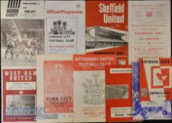 Football League Cup football programmes to include 1961/62 West Ham Utd v Plymouth Argyle,