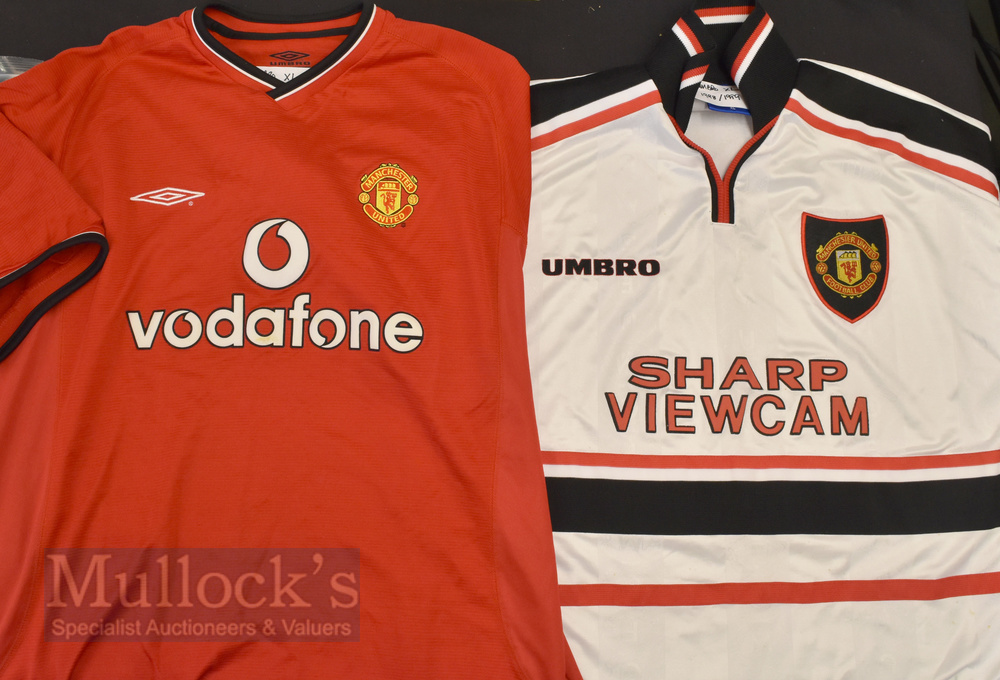 Manchester United away match replica football shirts, all XL size short sleeves, 1998/1999 (treble - Image 2 of 2