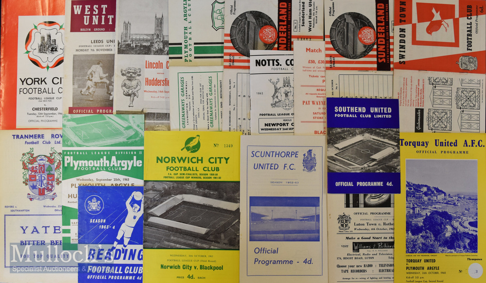 Selection of Football League Cup football programmes to include 1960/61 Torquay Utd v Plymouth - Image 2 of 2