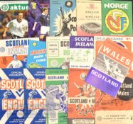 Selection of 1960s Scotland Home and Away football programmes featuring 60 v Poland, 62 v Uruguay, v