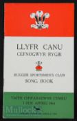 1964 Rare Rugby Songbook, first Welsh tour, South Africa: Published by the Rugger Sportsman’s