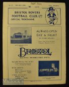 1934/35 Bristol Rovers v Harwich & Parkeston FAC 1st round football match programme 24 November,