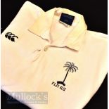 1980s Fiji Matchworn Rugby Jersey: Player and match not known, the traditional white issue with